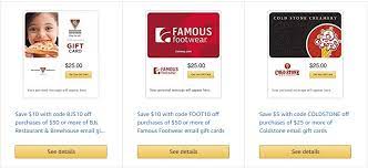 Jun 17, 2021 · benihana: Expired Amazon Save 20 On Bj S Restaurant Famous Footwear Cold Stone Creamery Gift Cards Gc Galore