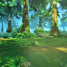 Cartoon Forest Scene 02 3d Model Anime Scenery Forest Illustration Forest Cartoon