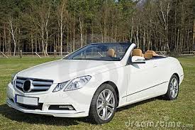 Brand New Mercedes Benz Cabriolet E Class Model Modern White Colored With Open Roof Image Taken Outside Cabriolets Mercedes Mercedes Benz