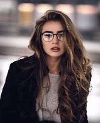 Pretty Girl Glasses Cold Winter Rest Road Makeup Beautiful Jacket Happy Love Outfit Beautiful Cold Girl Girl Photography Long Hair Styles Model