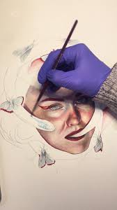 Consumed: A Dark Surrealism Watercolor Painting