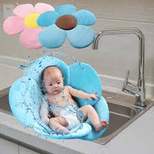 When babies are ready to sit up by themselves in a larger bath, the blooming bath can also be used as a familiar support that helps them transition. Baby Bath Mat Blooming Bath Tub Flower Baby Bath Sink Safe Newborn Infant Shower Bathing Foldable Security Petal Seat Pad Tslm1 Baby Tubs Aliexpress