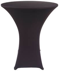 Goldstream Point Black 32 Inch Round X 43 Inch Tall Spandex Cocktail Tablecloth Folding Cover Stretch Ad Inch Af Table Cloth Wood Cocktail Table Black Bar