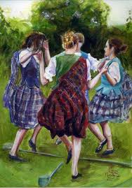 Highland Dancer Painting Highland Dance Scottish Highland Dance Dancer Painting