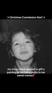 the sweetest xmas commission🥰🥰#art #artist #paint #painting #painter  #watercolor #blackandwhite #bnw #baby #babyphoto #portraitpainting #mama  #daughter #motherdaughter #family #christmas ...