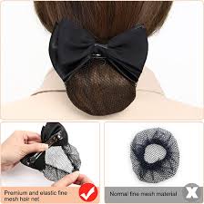 Amazon.com : Beaupretty 8 Pieces Women Hair Bun Cover Net Hair Snood Net  Barrette Mesh Clip Elastic Butterfly Bun Bow Headdress (Black) : Beauty &  Personal Care