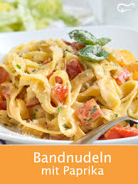 Bandnudeln Mit Paprika Rezept Rezept Bandnudeln Rezept Suppen Rezept Vegetarisch Rezepte