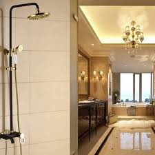 All categories bathroom faucets bathtub faucets kitchen faucets kitchen sink shower faucets shower faucets sets shower heads shower panel shower sets. Single Holder Dual Control Gold Black Oil Rubbed Bronze Bathtub Shower Faucet Set