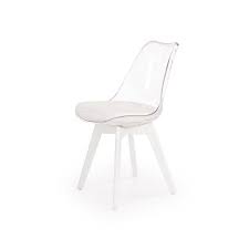 Chaise coque polypro noir, blanc et gris. Chaise Coque Polycarbonate Transparent Avec Pieds Bois Blanc Giggy