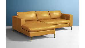 Parcourez notre sélection de sectional chaise : Edlyn Petite Leather 2 Piece Chaise Sectional
