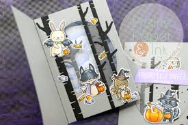 Either use square paper, or measure and cut the paper so each side is the same size. Prairie Paper Ink Mft Frightfully Sweet Shadow Box Cards Amyr 2018 Halloween Series 14