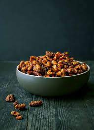 Sweet And Spicy Roasted Nuts Sweet And Spicy Savory Snacks Spicy Roasted