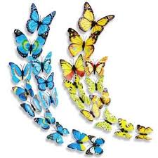 Dengan pola yang sangat sederhana, anda tinggal memotong kertas karton sesuai ukuran yang diinginkan dan tempelkan langsung pada dinding. Jual Hiasan Dinding Butterfly Bentuk Kupu Kupu 3d Isi 12 Pcs Kota Batam Khadijahsho Tokopedia