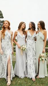 Spring Summer 2020 Bridesmaids In 2020 Floral Bridesmaid Dresses Sage Bridesmaid Dresses Printed Bridesmaid Dresses