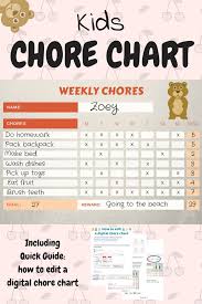 Chore Chart Bear Printable Reward Char 458687 Png