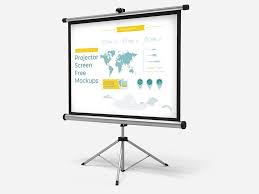 Projector Screen Mockup Psd Free Download Presentation Slides Design Projector Screen Mockup