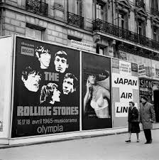 Stones Black And Blue Billboard Paris 1965 Rolling Stones Billboard Rolling Stones Olympia Photos
