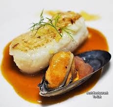 Seared Halibut With Salted Lemon Accompaniedwith Blue Mussels On A Bouillabaisse Sauce That Was Served At The Special A French Gast Malaysian Food Eat Halibut