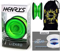Amazon.com: Henrys Lizard Yoyo - Professional Yo Yo Set + Learn Yo-Yo Tricks  Dvd +Travel Bag! Pro Yoyos For Kids & Adults. (Green) By Henrys Yoyo's :  Toys & Games
