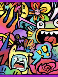 11 doodle drawings and 1 painting. Digital Doodles Copied From Vexx Drawing
