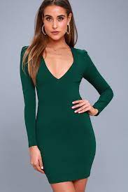 Try drive up, pick up, or same day delivery. Sexy Long Sleeve Dress Forest Green Bodycon Dress Lulus