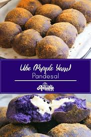 Ube Pandesal Filled With Creamy Cheese Amiable Foods Recipe Pandesal Pandesal Recipe Bread Recipes Sweet