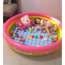Lalu, di mana saja tempat mandi bola di bandung yang menarik? N3x7 Kolam Renang Anak Pelangi 147cm X33cm Intex Sunset Glow 57422 57412 Shopee Indonesia