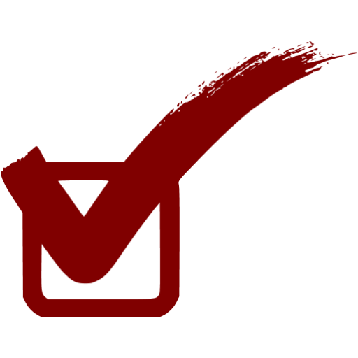 Maroon check mark 2 icon - Free maroon check mark icons