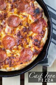 The Best Cast Iron Pizza You Ll Never Want To Order Take Out Again Sweetasacookie Com Cast Iron Pizza Recipe Cooking Recipes Cast Iron Skillet Cooking