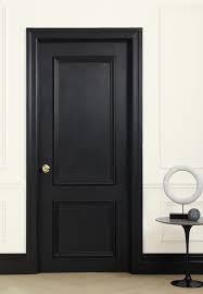 Door Painted In Clare Trim Paint Blackest An Edgy And Dramatic Black Clare Paint Black Interior Doors Door Design Interior Wood Doors Interior