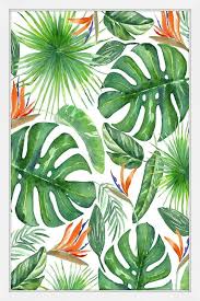 Tropical Leaves I Framed Painting Print In 2020 Tropical Art Print Tropical Painting Plant Painting