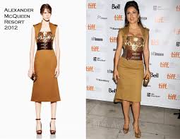 Salma hayek has signed on to star in americano, starring mathieu demy, who is also marking his directorial debut with the feature. Salma Hayek In Alexander Mcqueen Americano Toronto Film Festival Premiere Red Carpet Fashion Awards
