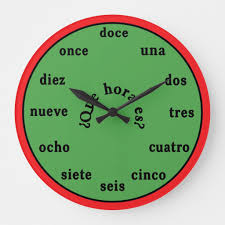 Spanish Language Wall Clock Zazzle Com In 2021 Clock Wall Clock Square Clocks