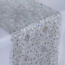 Sequin Studded Lace Table Runners Silver Lace Table Runners Sequin Table Runner Lace Table
