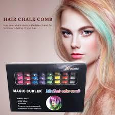 Yes, it's ok to first wash your hair, towel dry, and then apply the comb in color while your hair is damp. Hair Color Chalk Comb Set 10 Temporary Dyeing Tools For Girls Buy At A Low Prices On Joom E Commerce Platform