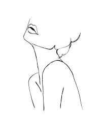 Woman Line Art Print Etsy Art Drawings Simple Line Art Drawings Pencil Drawings Easy