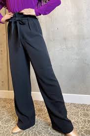 ハイ ウエスト パンツ リボン