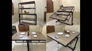Convertible Dining Table Shelf Space Saving Furniture By Civillane Com Youtube Space Saving Dining Table Space Saving Kitchen Table Foldable Dining Table