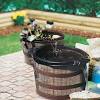 25 gallon livestock feed tub with plant very robust and reliable pump that will last several years. 1