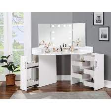 Nancy White Corner Makeup Vanity Table