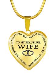 Birthday Gift Ideas For My Wife To My Beautiful Wife Favorite Beautiful Husband Luxury Necklace Birthday Anniversary Graduation Gift Wife Necklace Gifts For My Wife Anniversary Gifts For Him