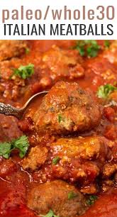 Paleo Italian Meatballs Are Made With A Mixture Of Ground Beef And Ground Turkey With In 2020 Paleo Italian Meatballs Ground Beef Recipes Easy Healthy Freezer Meals