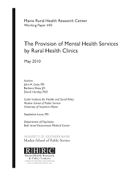 Pdf The Provision Of Mental Health Services By Rural Health