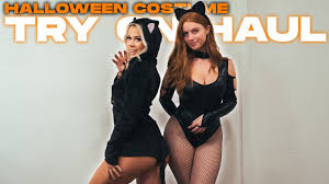Girls Halloween Costume Try on Haul - YouTube