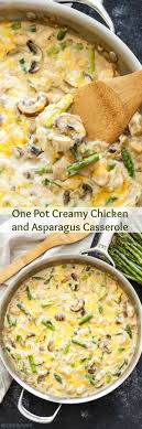 One Pot Creamy Chicken And Asparagus Casserole Recipe Runner Asparagus Casserole Recipes Recipes Asparagus Casserole