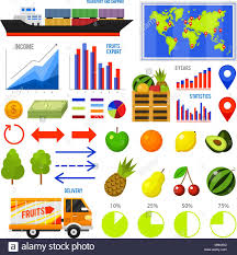 Healthy Vegetarian Food And Fruit Infographics Vitamin