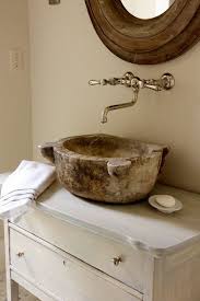 rustic vessel sink cottage bathroom