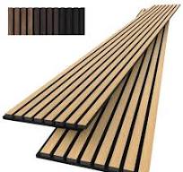 Amazon.com: Paneles de pared de madera acústica, paquete de 2 paneles de  pared insonorizados de 94.5 x 12.6 pulgadas, paneles de pared de listones  de ...