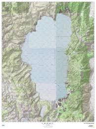 South lake tahoe and stateline, on the southern end of the lake, are separated only by a sidewalk. Lake Tahoe Map