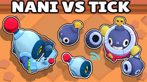 Sprout vs barley vs tick vs dynamike! Nueva Brawler Nani Vs Tick 1vs1 Olimpiadas De Brawl Stars Youtube